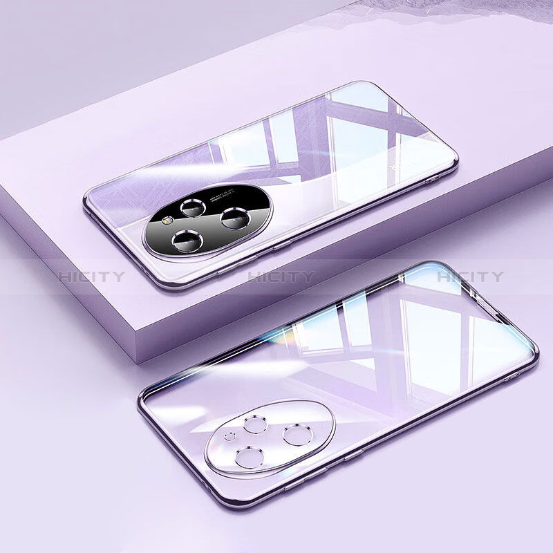 Custodia Silicone Trasparente Ultra Sottile Cover Morbida H01 per Huawei Honor 100 Pro 5G Viola