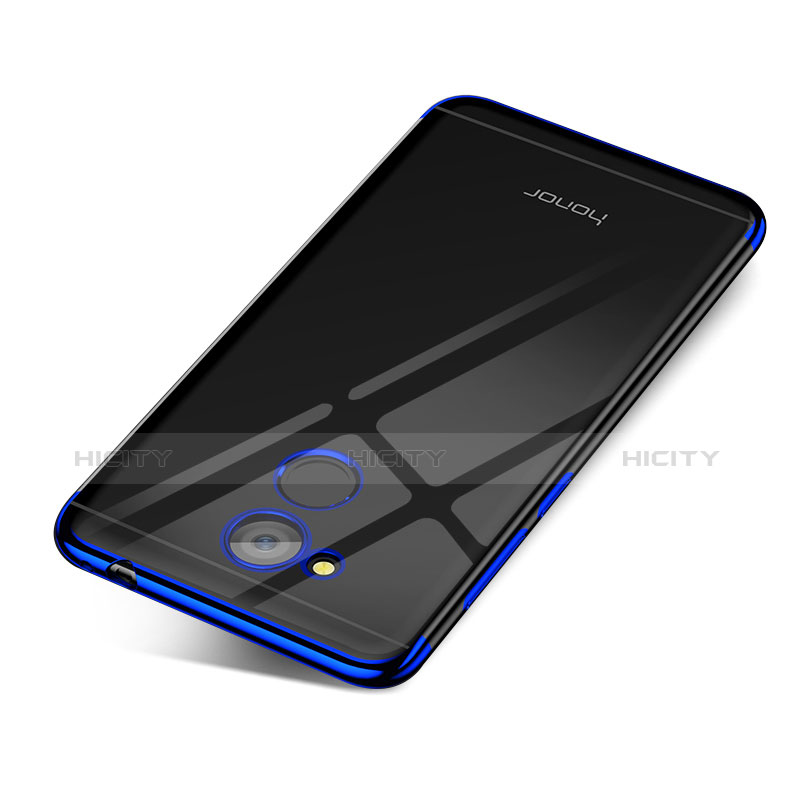 Custodia Silicone Trasparente Ultra Sottile Cover Morbida H01 per Huawei Honor 6C Pro Blu