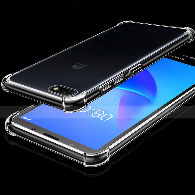 Custodia Silicone Trasparente Ultra Sottile Cover Morbida H01 per Huawei Honor 7S Chiaro