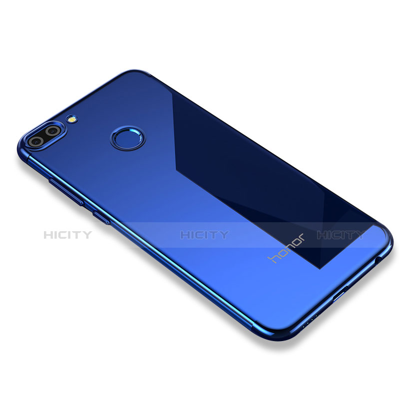 Custodia Silicone Trasparente Ultra Sottile Cover Morbida H01 per Huawei Honor 9i Blu