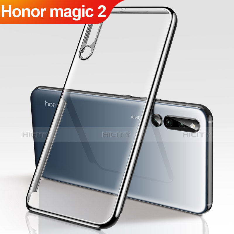 Custodia Silicone Trasparente Ultra Sottile Cover Morbida H01 per Huawei Honor Magic 2 Nero