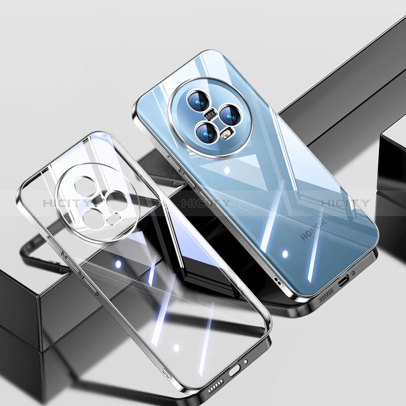 Custodia Silicone Trasparente Ultra Sottile Cover Morbida H01 per Huawei Honor Magic5 5G