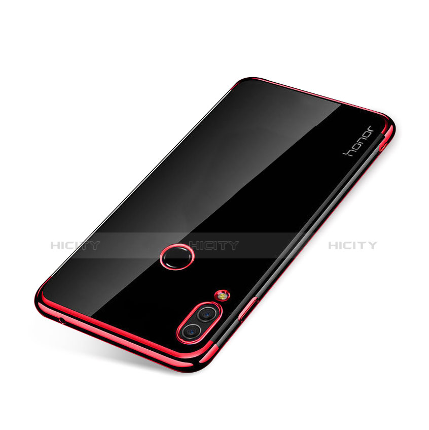 Custodia Silicone Trasparente Ultra Sottile Cover Morbida H01 per Huawei Honor Note 10 Rosso