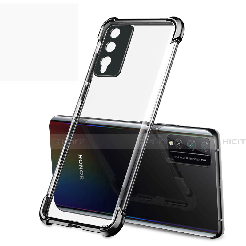 Custodia Silicone Trasparente Ultra Sottile Cover Morbida H01 per Huawei Honor Play4T Pro Nero