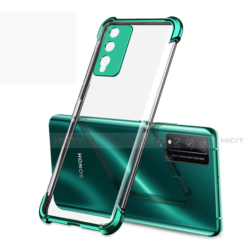 Custodia Silicone Trasparente Ultra Sottile Cover Morbida H01 per Huawei Honor Play4T Pro Verde