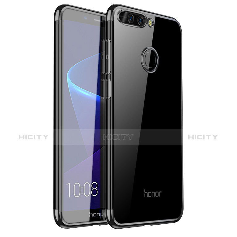 Custodia Silicone Trasparente Ultra Sottile Cover Morbida H01 per Huawei Honor V9 Nero