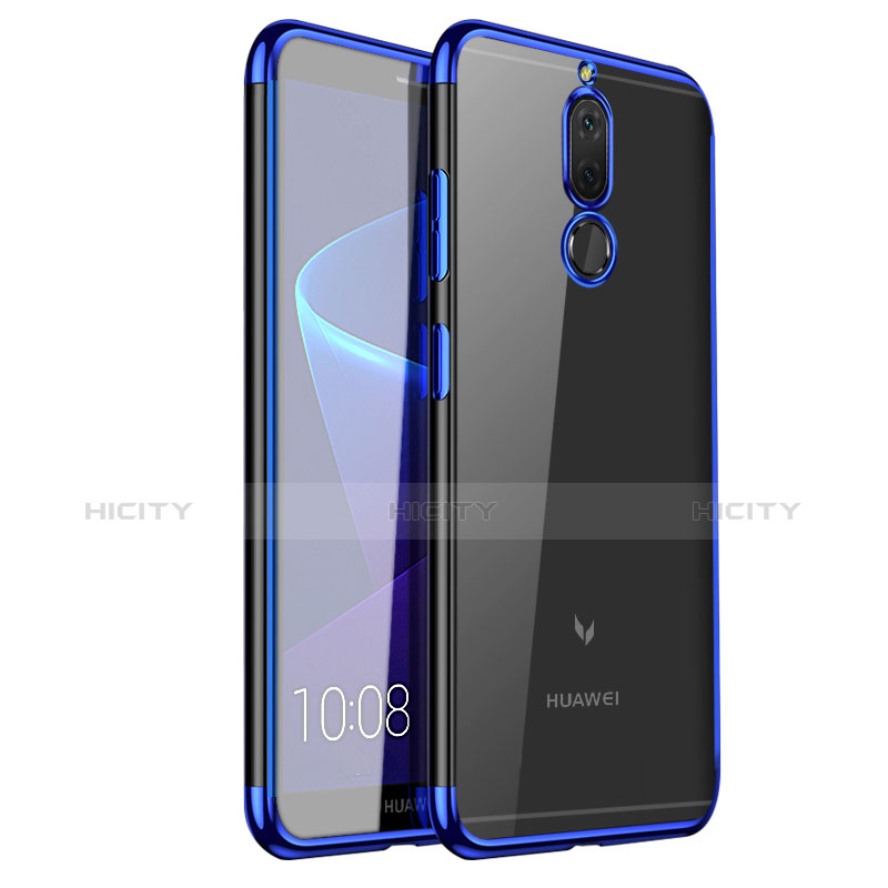 Custodia Silicone Trasparente Ultra Sottile Cover Morbida H01 per Huawei Mate 10 Lite Blu