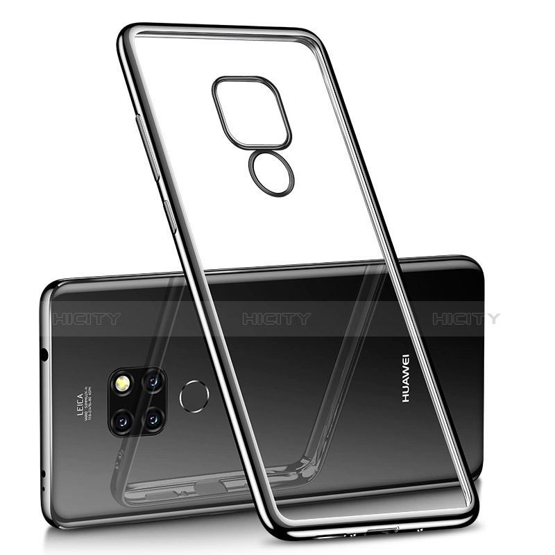 Custodia Silicone Trasparente Ultra Sottile Cover Morbida H01 per Huawei Mate 20 Nero