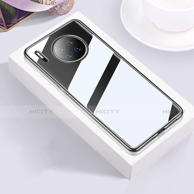 Custodia Silicone Trasparente Ultra Sottile Cover Morbida H01 per Huawei Mate 30 5G Nero