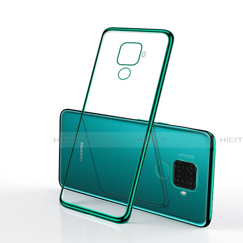 Custodia Silicone Trasparente Ultra Sottile Cover Morbida H01 per Huawei Mate 30 Lite Verde