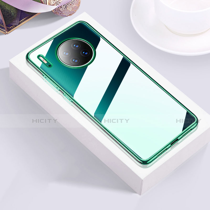 Custodia Silicone Trasparente Ultra Sottile Cover Morbida H01 per Huawei Mate 30 Pro 5G Verde