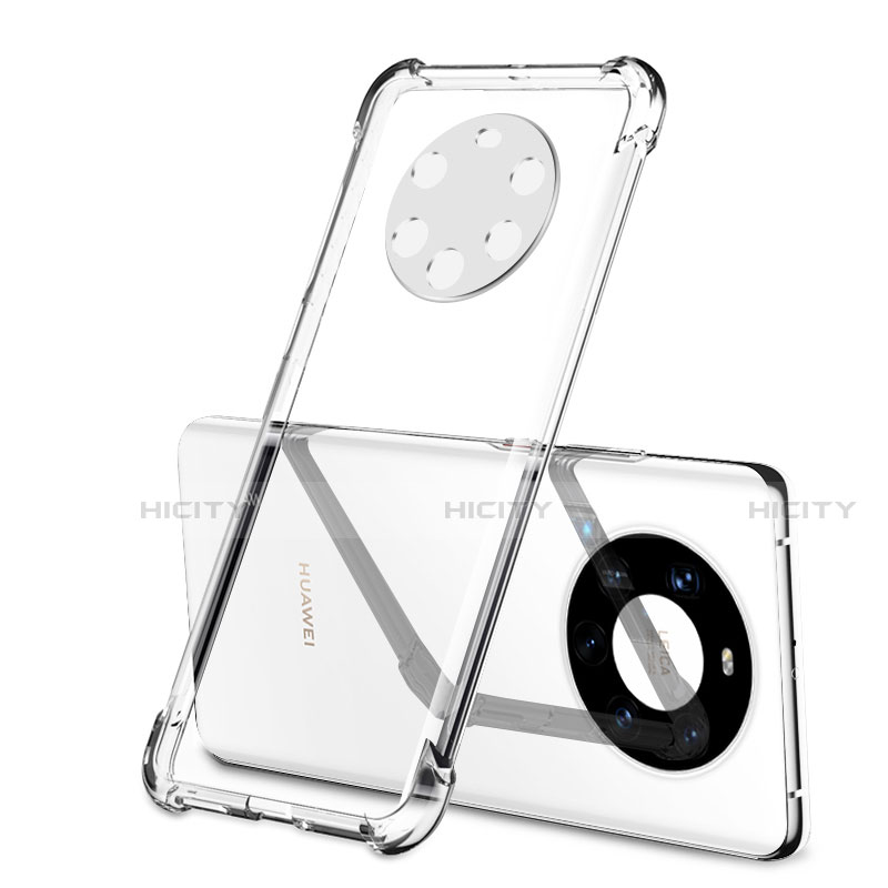 Custodia Silicone Trasparente Ultra Sottile Cover Morbida H01 per Huawei Mate 40 Pro+ Plus Chiaro
