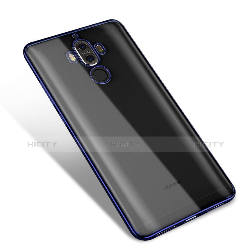 Custodia Silicone Trasparente Ultra Sottile Cover Morbida H01 per Huawei Mate 9 Blu