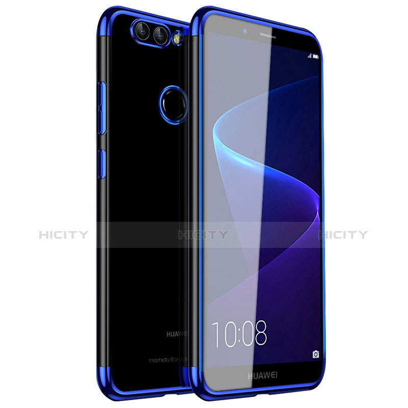Custodia Silicone Trasparente Ultra Sottile Cover Morbida H01 per Huawei Nova 2 Blu