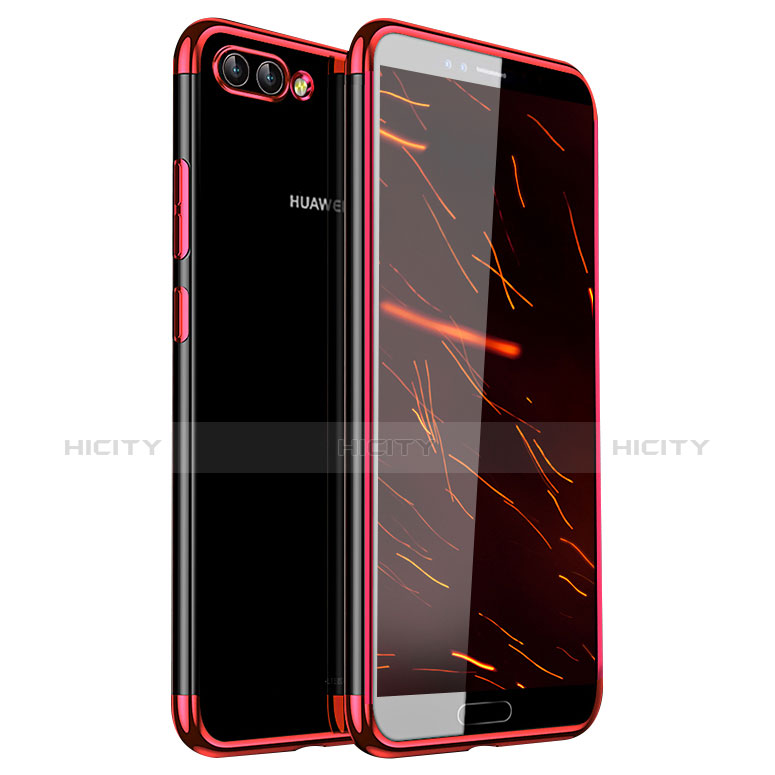 Custodia Silicone Trasparente Ultra Sottile Cover Morbida H01 per Huawei Nova 2S Rosso