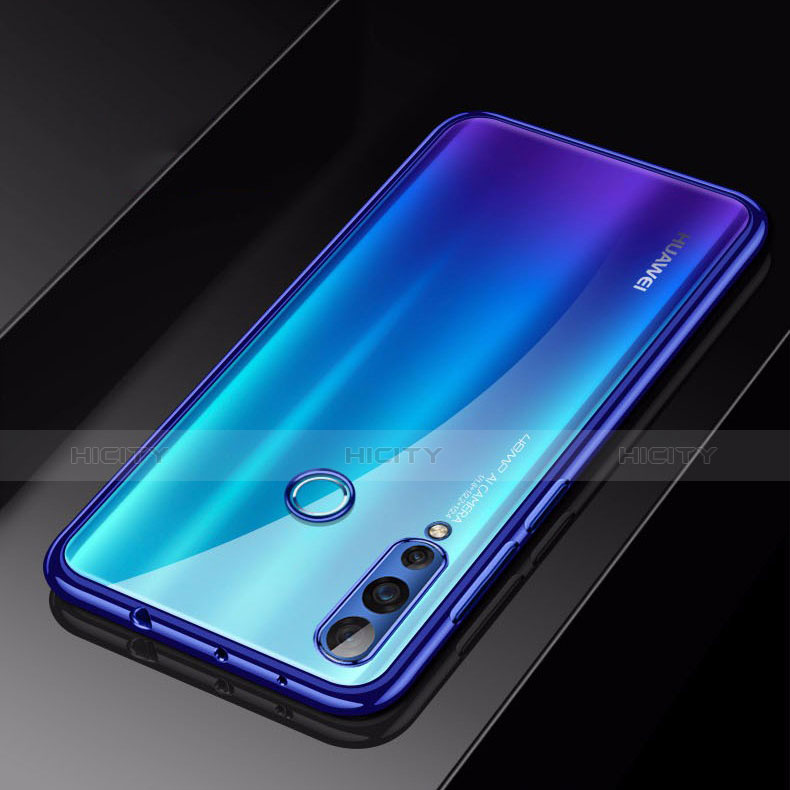 Custodia Silicone Trasparente Ultra Sottile Cover Morbida H01 per Huawei Nova 4 Blu