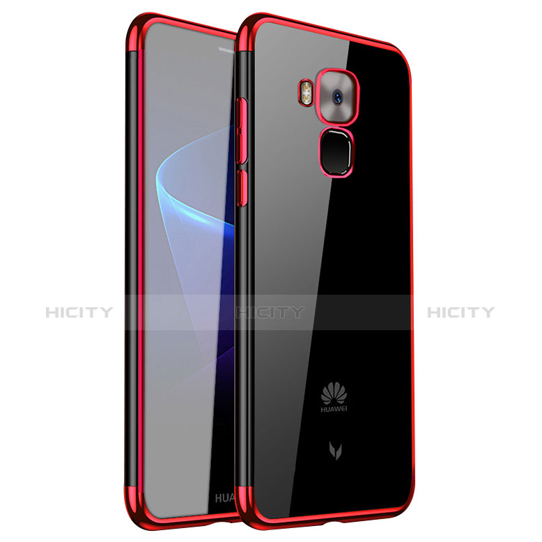 Custodia Silicone Trasparente Ultra Sottile Cover Morbida H01 per Huawei Nova Plus Rosso