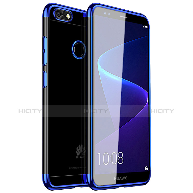 Custodia Silicone Trasparente Ultra Sottile Cover Morbida H01 per Huawei P9 Lite Mini Blu