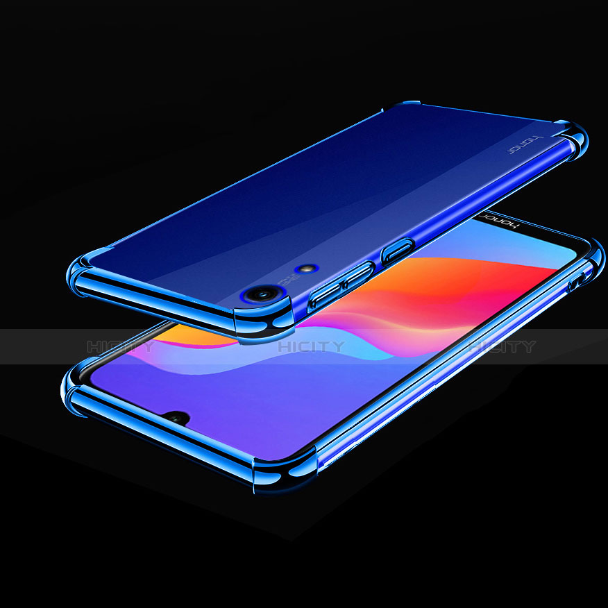 Custodia Silicone Trasparente Ultra Sottile Cover Morbida H01 per Huawei Y6 Prime (2019) Blu