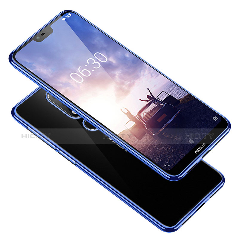 Custodia Silicone Trasparente Ultra Sottile Cover Morbida H01 per Nokia 6.1 Plus