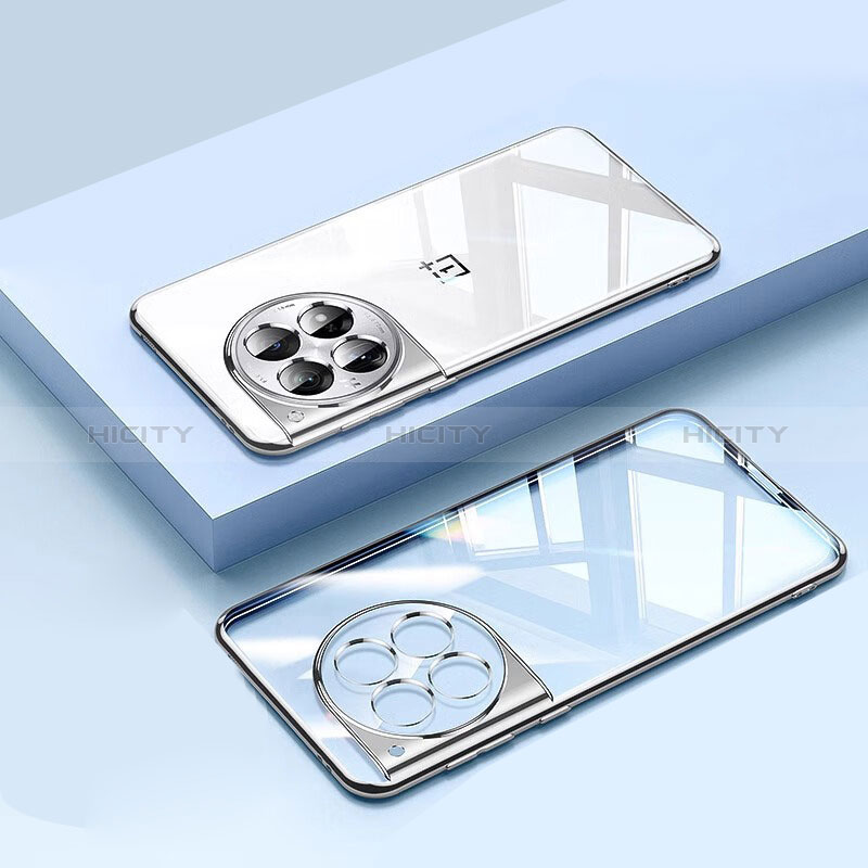 Custodia Silicone Trasparente Ultra Sottile Cover Morbida H01 per OnePlus 12 5G
