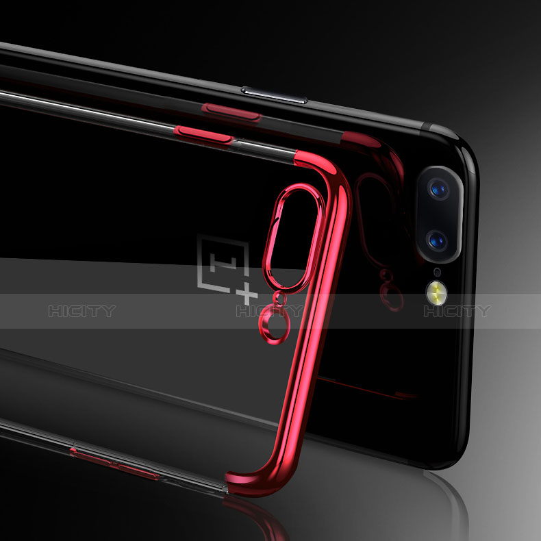 Custodia Silicone Trasparente Ultra Sottile Cover Morbida H01 per OnePlus 5