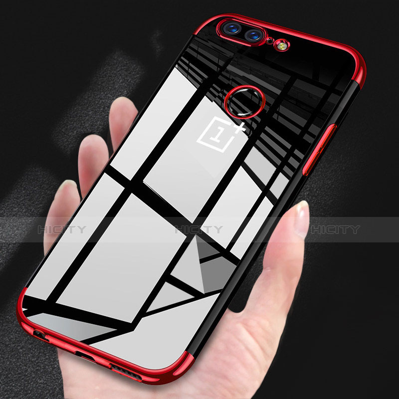 Custodia Silicone Trasparente Ultra Sottile Cover Morbida H01 per OnePlus 5T A5010