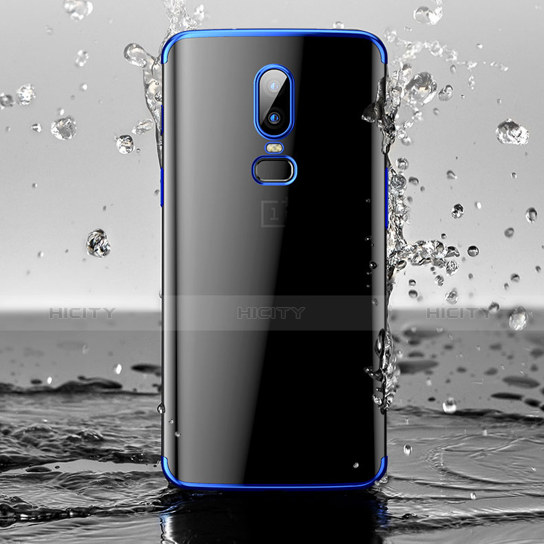 Custodia Silicone Trasparente Ultra Sottile Cover Morbida H01 per OnePlus 6
