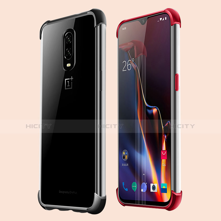 Custodia Silicone Trasparente Ultra Sottile Cover Morbida H01 per OnePlus 6T