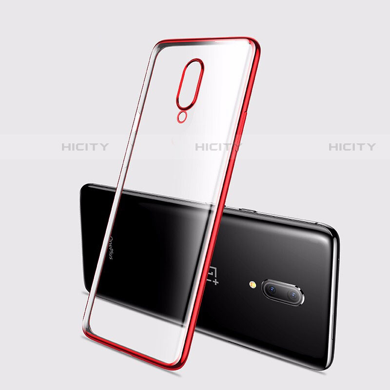 Custodia Silicone Trasparente Ultra Sottile Cover Morbida H01 per OnePlus 7