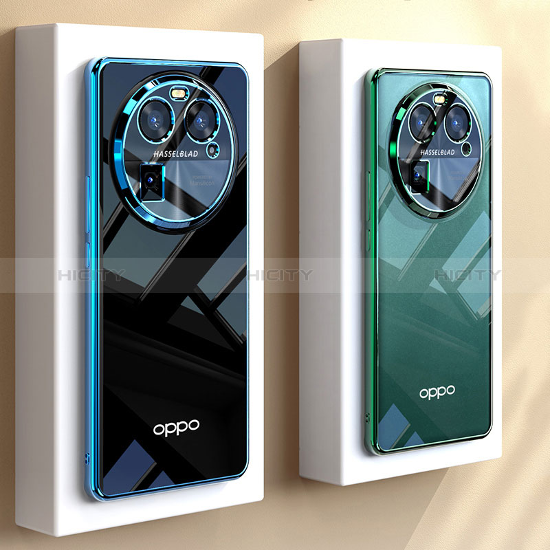 Custodia Silicone Trasparente Ultra Sottile Cover Morbida H01 per Oppo Find X6 Pro 5G