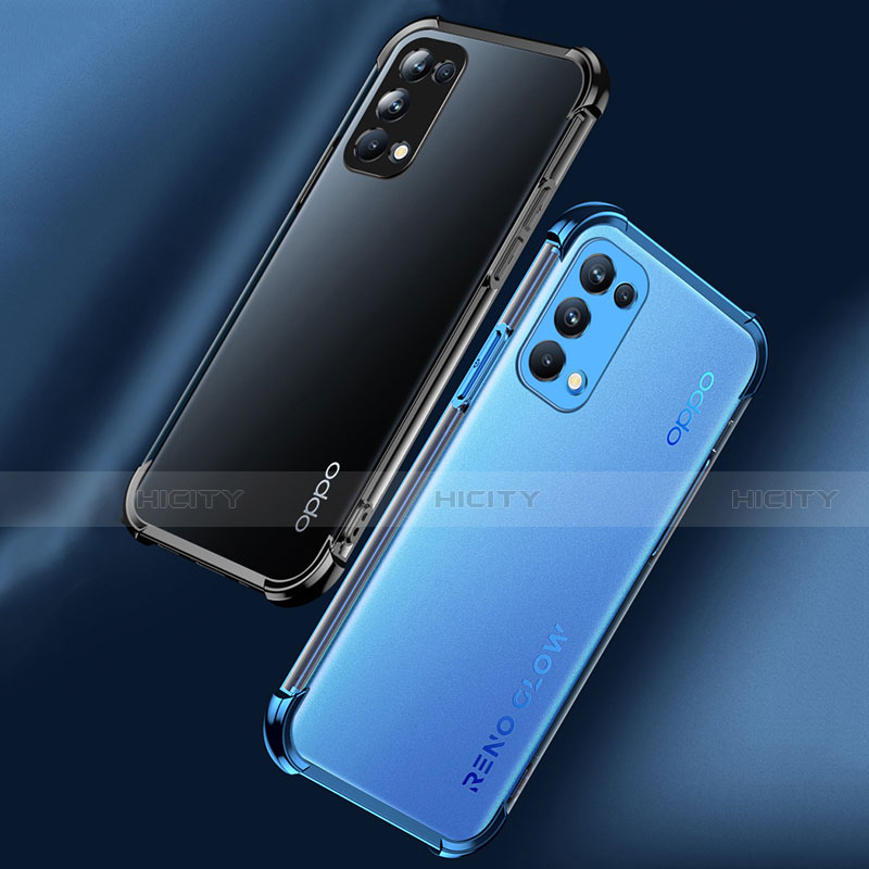 Custodia Silicone Trasparente Ultra Sottile Cover Morbida H01 per Oppo Reno5 Pro 5G