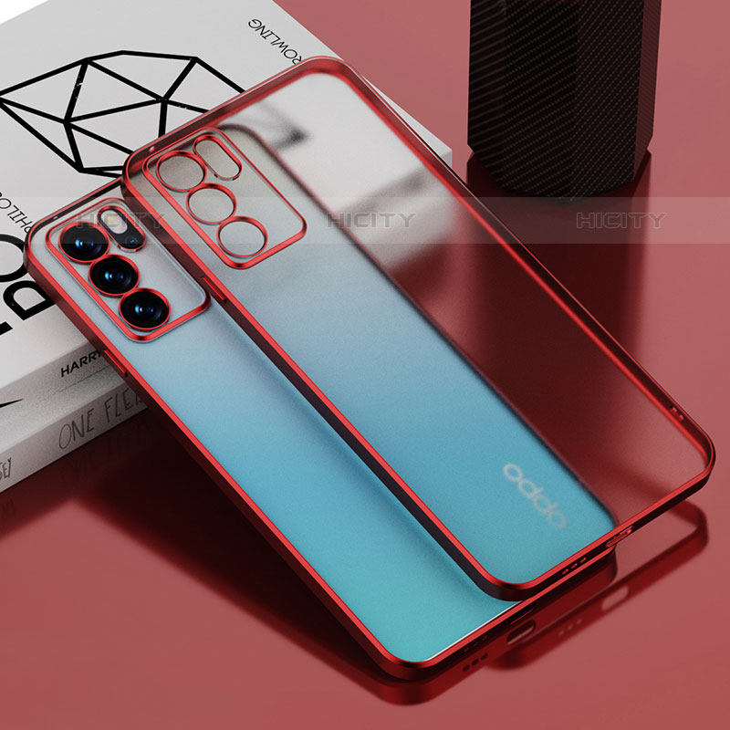 Custodia Silicone Trasparente Ultra Sottile Cover Morbida H01 per Oppo Reno6 Pro 5G India