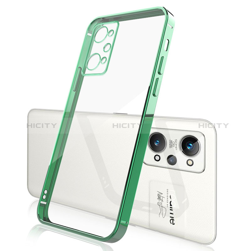 Custodia Silicone Trasparente Ultra Sottile Cover Morbida H01 per Realme GT Neo 3T 5G Verde