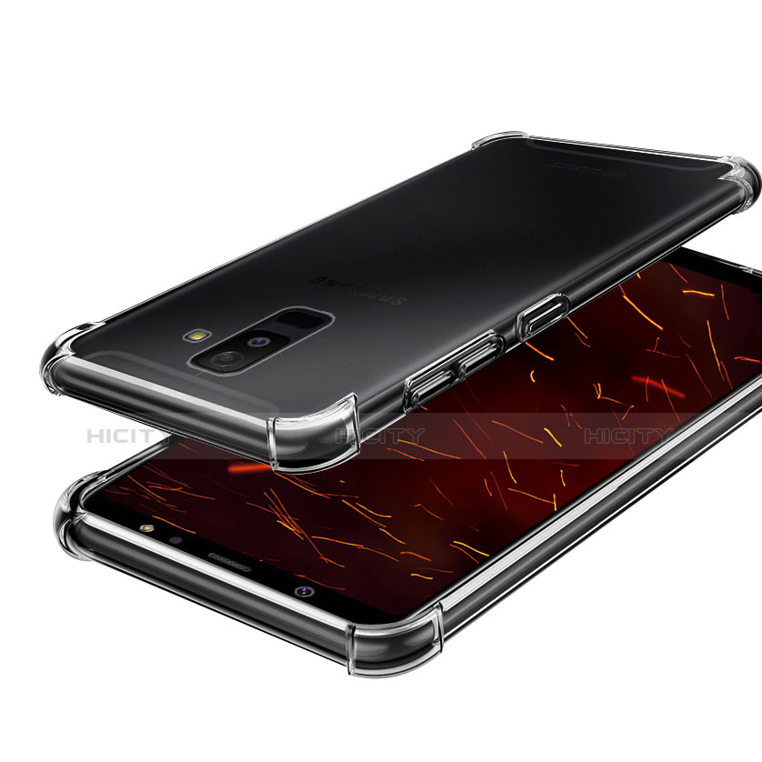 Custodia Silicone Trasparente Ultra Sottile Cover Morbida H01 per Samsung Galaxy A6 Plus (2018) Chiaro