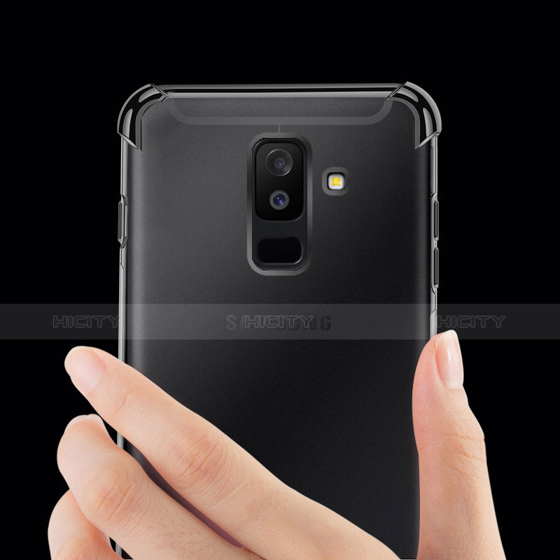 Custodia Silicone Trasparente Ultra Sottile Cover Morbida H01 per Samsung Galaxy A6 Plus