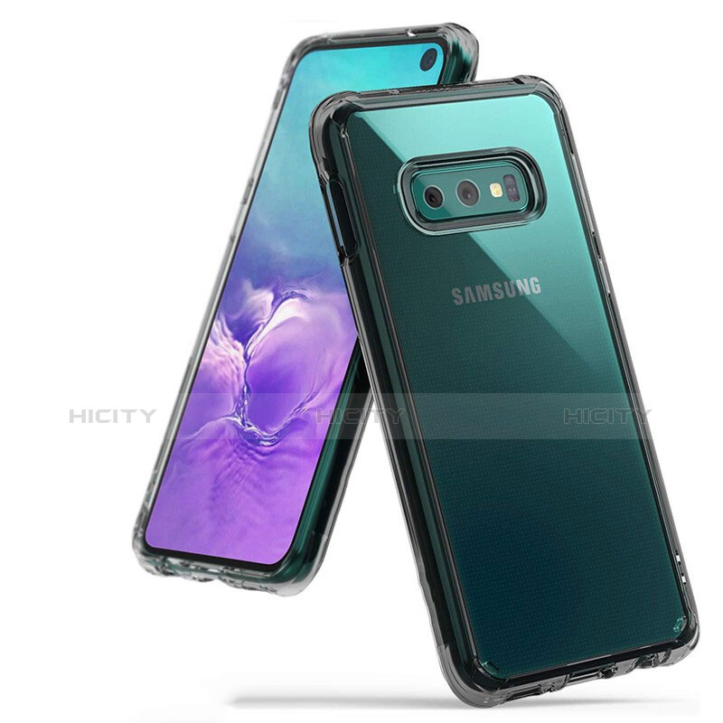 Custodia Silicone Trasparente Ultra Sottile Cover Morbida H01 per Samsung Galaxy S10e Grigio