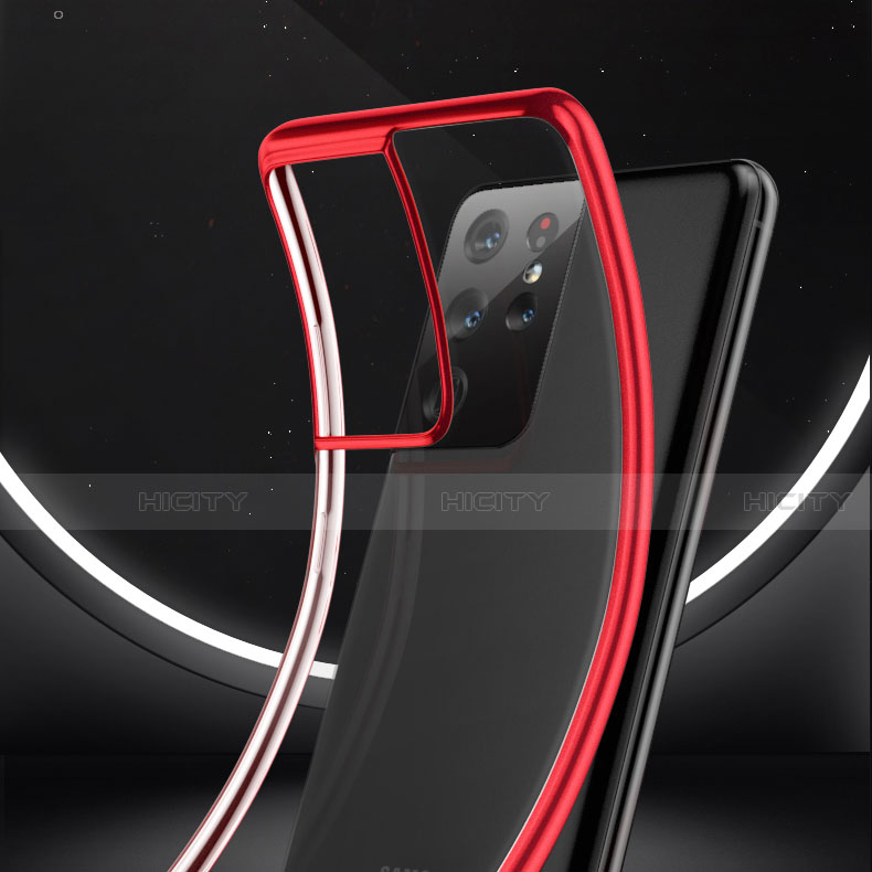 Custodia Silicone Trasparente Ultra Sottile Cover Morbida H01 per Samsung Galaxy S21 Ultra 5G