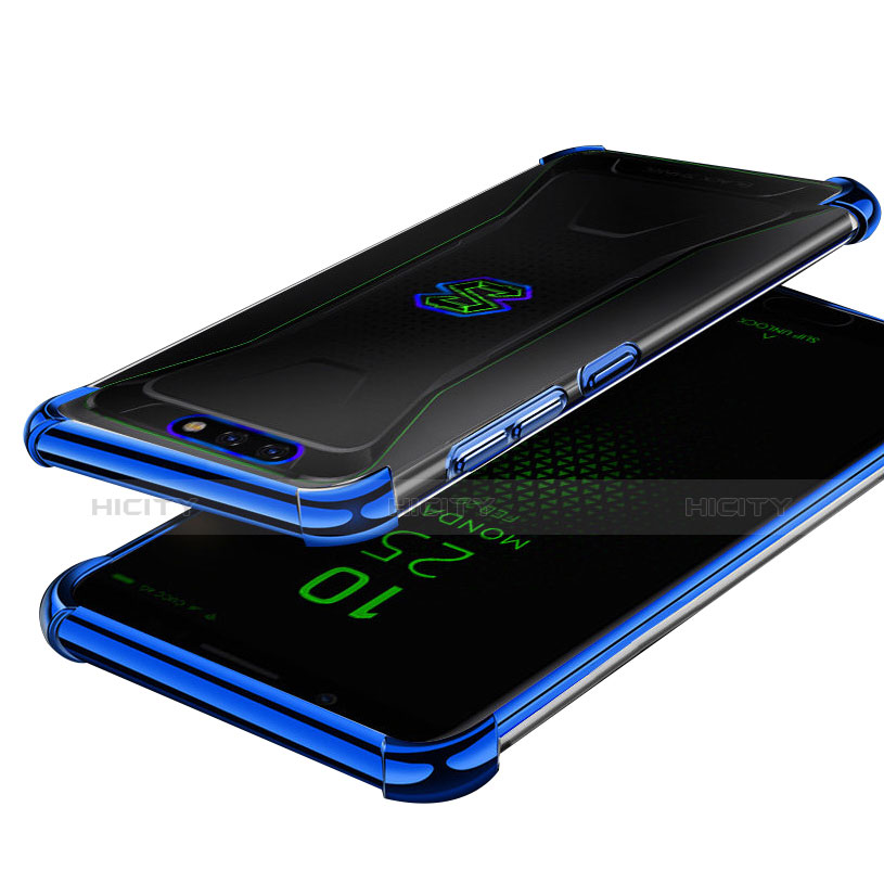 Custodia Silicone Trasparente Ultra Sottile Cover Morbida H01 per Xiaomi Black Shark Blu