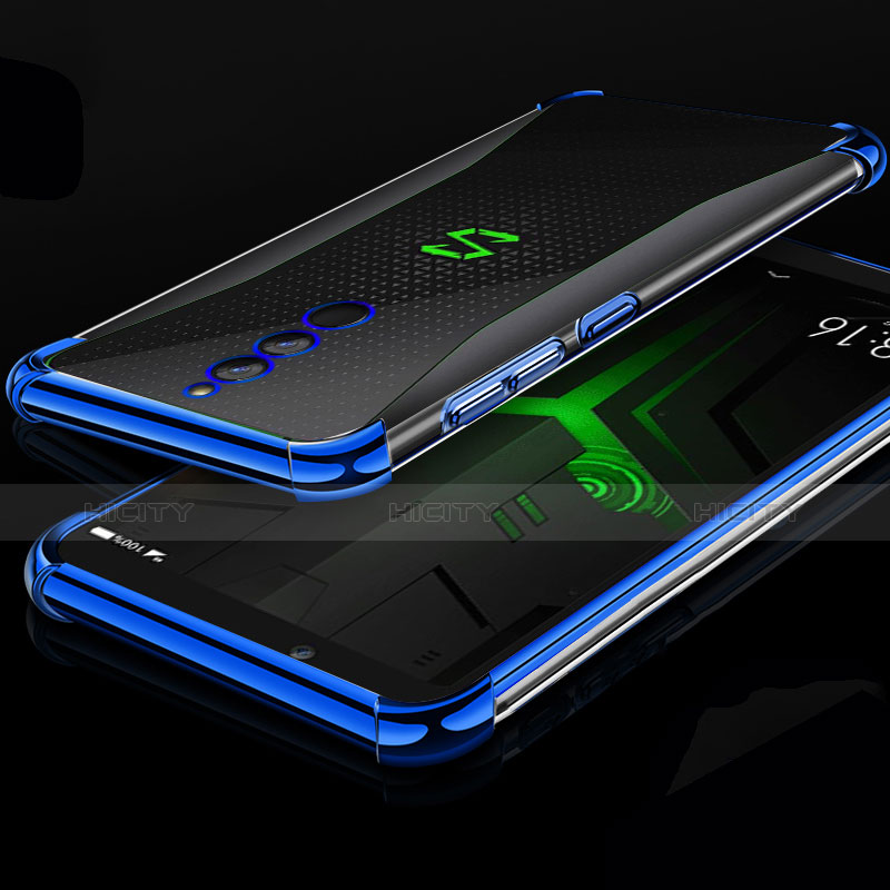 Custodia Silicone Trasparente Ultra Sottile Cover Morbida H01 per Xiaomi Black Shark Helo Blu