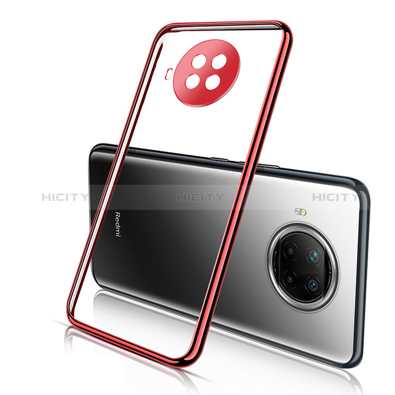 Custodia Silicone Trasparente Ultra Sottile Cover Morbida H01 per Xiaomi Mi 10T Lite 5G Rosso