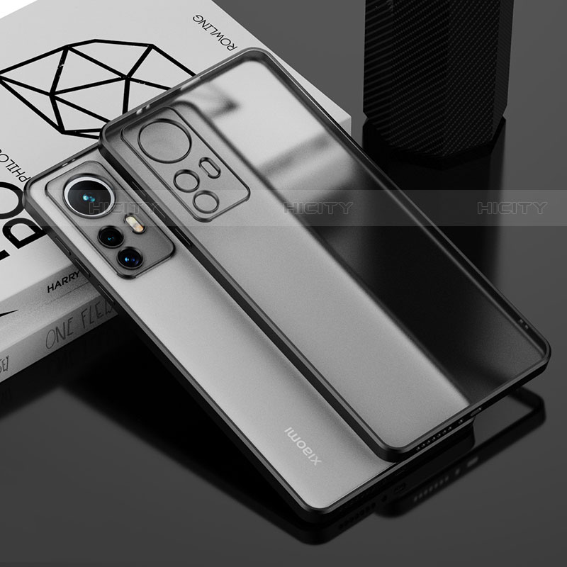 Custodia Silicone Trasparente Ultra Sottile Cover Morbida H01 per Xiaomi Mi 12S 5G Nero