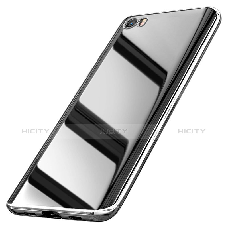 Custodia Silicone Trasparente Ultra Sottile Cover Morbida H01 per Xiaomi Mi 5 Argento