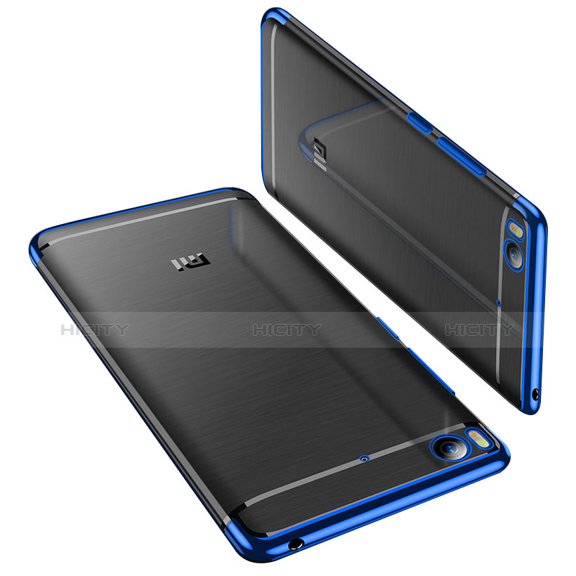 Custodia Silicone Trasparente Ultra Sottile Cover Morbida H01 per Xiaomi Mi 5S Blu
