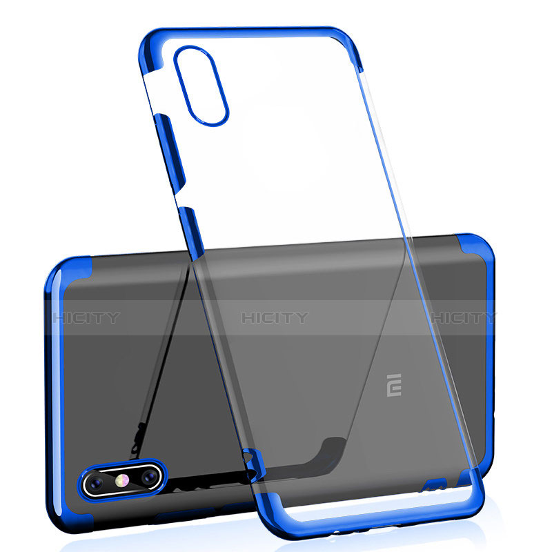 Custodia Silicone Trasparente Ultra Sottile Cover Morbida H01 per Xiaomi Mi 8 Pro Global Version Blu