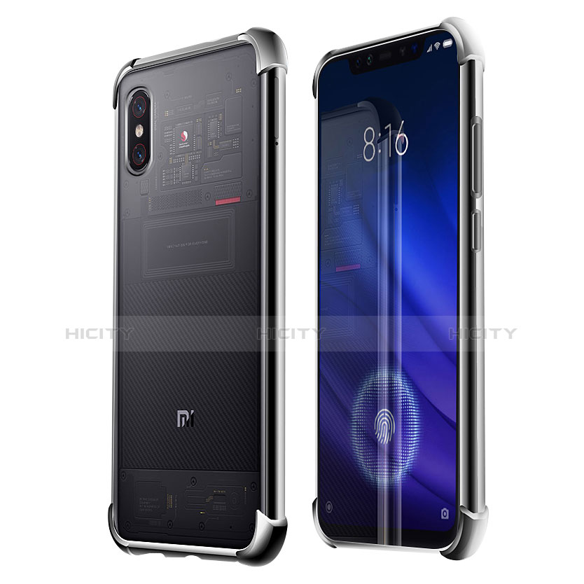 Custodia Silicone Trasparente Ultra Sottile Cover Morbida H01 per Xiaomi Mi 8 Screen Fingerprint Edition