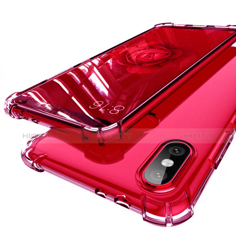 Custodia Silicone Trasparente Ultra Sottile Cover Morbida H01 per Xiaomi Mi A2 Rosa