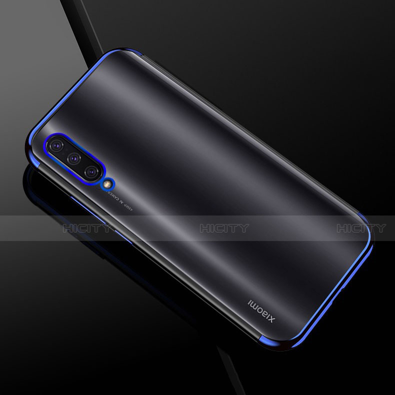 Custodia Silicone Trasparente Ultra Sottile Cover Morbida H01 per Xiaomi Mi A3 Blu