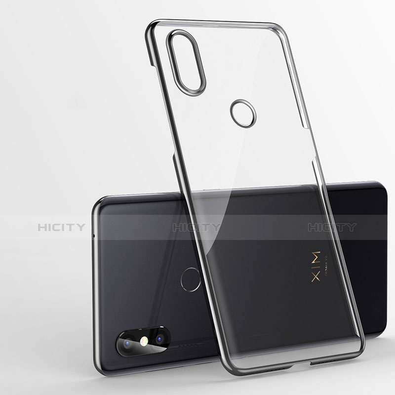 Custodia Silicone Trasparente Ultra Sottile Cover Morbida H01 per Xiaomi Mi Mix 3 Nero