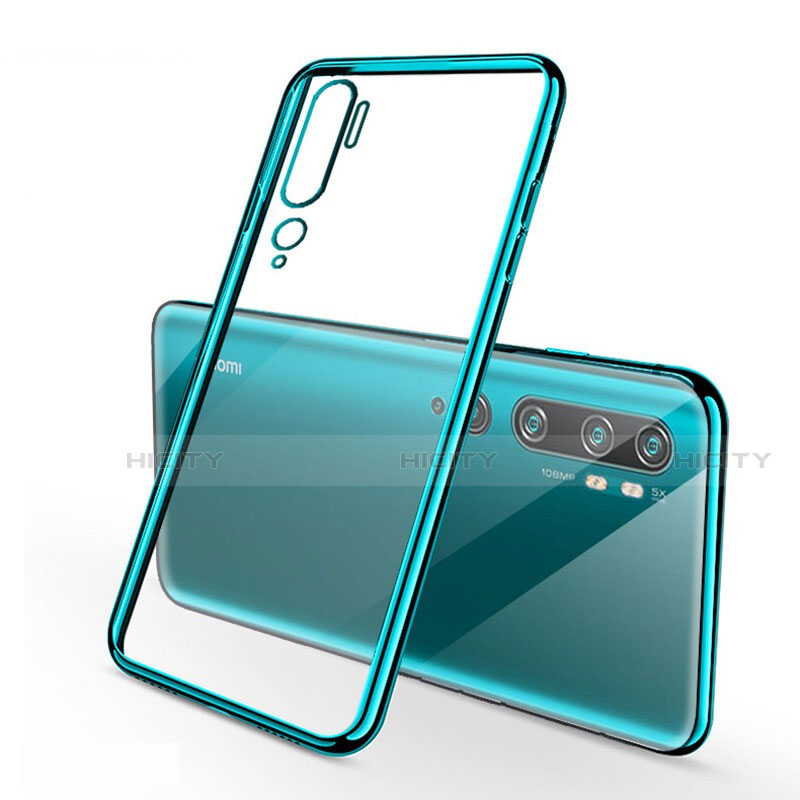 Custodia Silicone Trasparente Ultra Sottile Cover Morbida H01 per Xiaomi Mi Note 10 Pro Verde